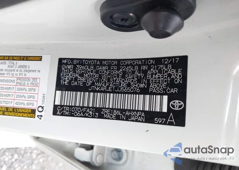 2018 Toyota Corolla Im from USA, damaged, VIN JTNKARJE1JJ565076